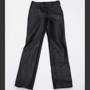 INC 100% BLACK LEATHER PANTS